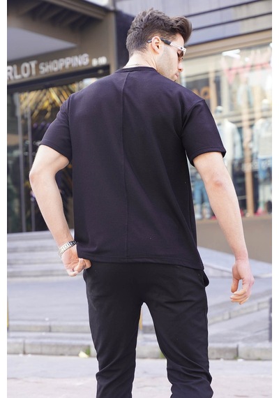 Madmext Siyah Regular Fit Basic Erkek Tişört 6099-siyah Siyah