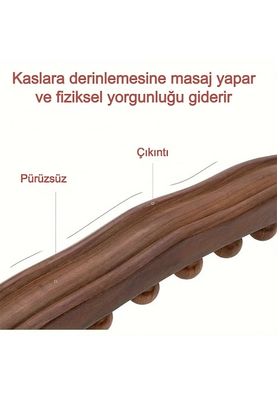 Dogal Ahsap Gua Sha Masaj Aleti 20 Masaj Noktalı Kas Gevşetme Ve Çok Yönlü Kullanım Ahşap