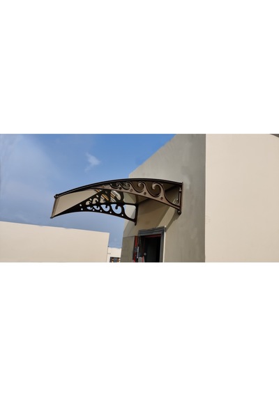 Plastik Ayak 6mm Levhalı Pratik Sundurma 100x120 Cm Antrasit Gri