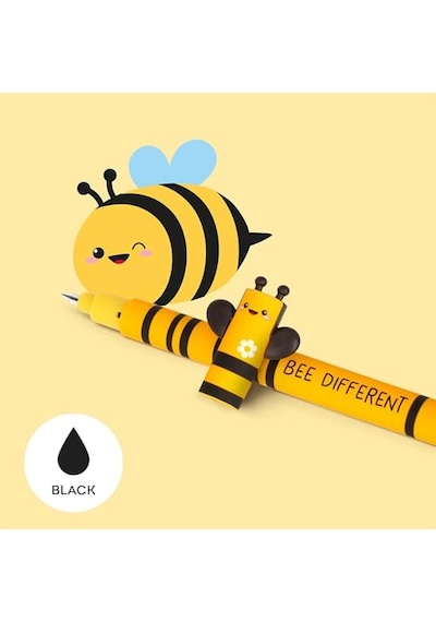 Silinebilir Jel Kalem - Bee, Termoduyarlı Mürekkep, 0,7 Mm Uç Çapı, 15 Cm Uzunluk, Siyah Mürekkep 2 Pens 165-Koyu Yeşil