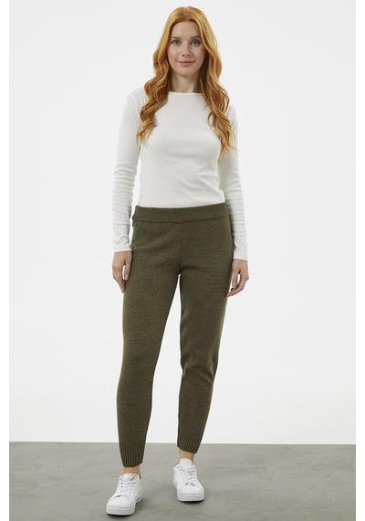 Sementa Jogger Rahat Kalıp Triko Pantolon - Haki 001