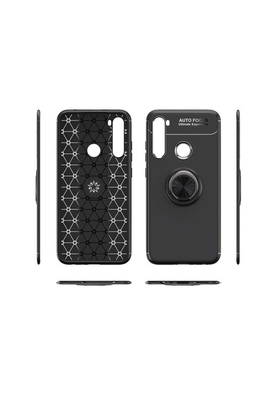 Xiaomi Redmi Note 8 Kılıf Zore Ravel Silikon Kapak Siyah-Rose Gold