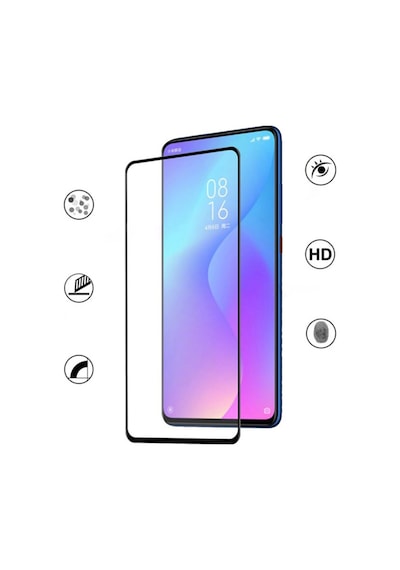 Redmi Mi 9T -K20 Pro Full Glue Tempered Cam Ekran Koruyucu Full Siyah