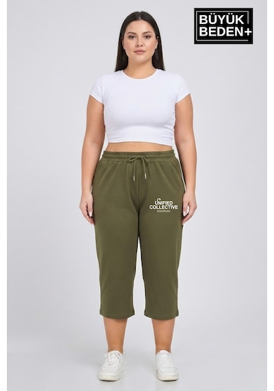Süperlife Kadın Büyük Beden Unified Collective Baskılı Beli Lastikli Bol Paça Kapri Şort 3xl-6xl Spr26bsrk591-10 Haki Süperlife Kadın Büyük Beden Unified Collective Baskılı Beli Lastikli Bol Paça Kapri Şort 3xl-6xl Spr26bsrk591-10 Haki