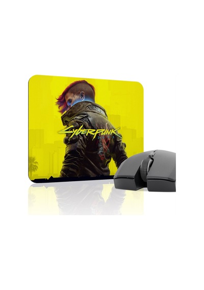 Cyberpunk 2077 Kaymaz Dikişli Kauçuk Oyuncu Mousepad V5 - 22x18 Gaming Mouse Pad Fare Altlığı