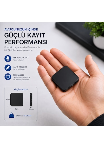 Kingboss Ses Kayıt Cihazı 24 Saat Kayıt 32gb Hafıza Vos