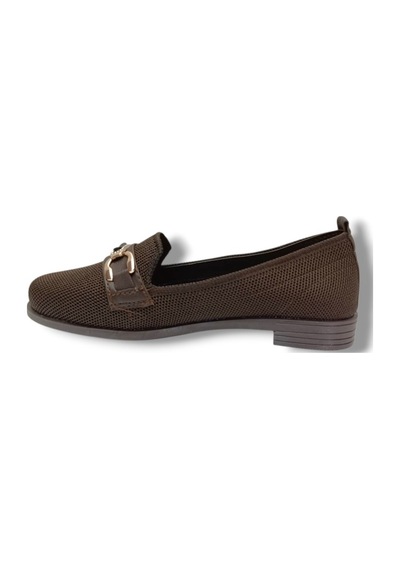 Defne 790-26 Triko Fashion Tokalı Anatomik Kadın Babet Kahverengi