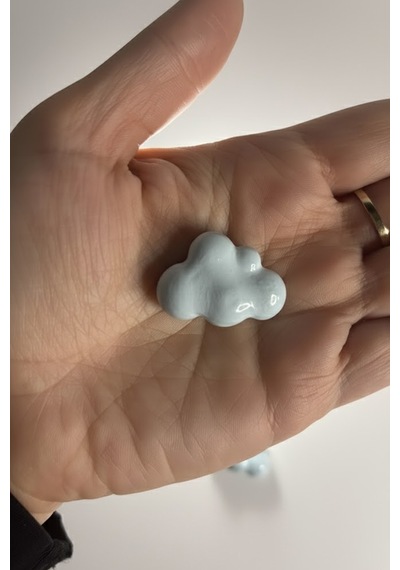 6 Lı Dekoratif Bulut Magnet Seti Buz Mavisi