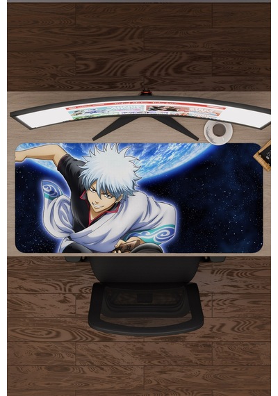 Gintama Anime V4 - 90x40 Xxl Gaming Kauçuk Kaymaz Taban Mouse Pad Fare Altlığı