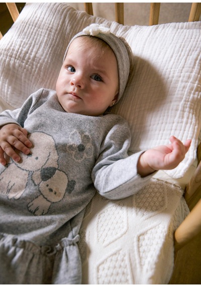 Mayoral Newborn Kız Bebek Elbise Ve Saç Bandı Gri Gri