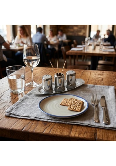 Paslanmaz Çelik Tuzluk Biberlik Ve Kürdanlık Seti Tepsili 3'lü Masa Üstü Baharatlık Seti Restoran, Kafe Ve Ev Kullanımı İçin Modern Baharat Organizeri Çok Renkli