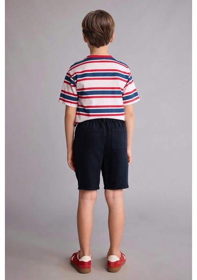 Defacto Regular Fıt Tencel Şort Erkek Çocuk H5137a826smnv91 Lacivert-nv91