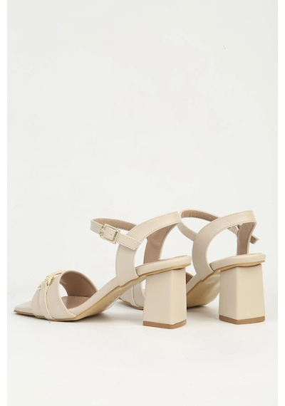 Pierre Cardin Bej Kadın Topuklu Sandalet Pc-55769 Z