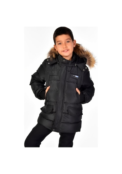Benitto Kids Natürel Kürklü Erkek Çocuk Şişme Mont 51246-siyah Siyah