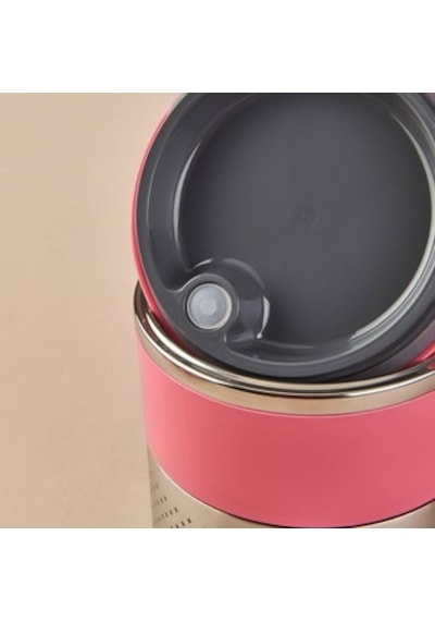 2 Katlı Çelik Yemek Termosu - Pembe - 1,5 Lt Çok Renkli