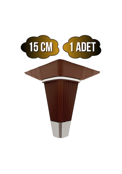İrem Kahverengi Krom 15cm Plastik Ayak Mobilya Masa Ve Dolap Ayağı Kahverengi Krom 15cm 1 Adet Kahverengi