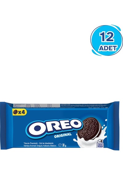 Oreo Vanilya Bisküvi 38 Gr - 12 Adet