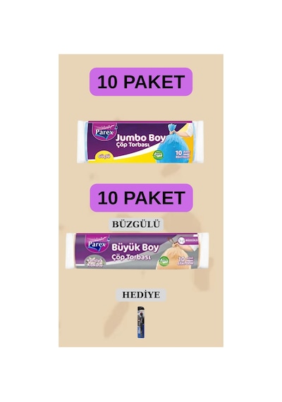 Çöp Torbası Jumbo Boy 80x110 Büyük Boy 65x80 Prx024