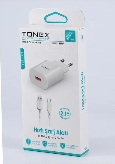 Tonex 2.1a 10w Usb To Type-c Şarj Cihazı - Ty12w