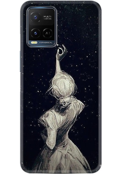 Vivo V21 Kilif Desenli Silikon Star Woman 511809224