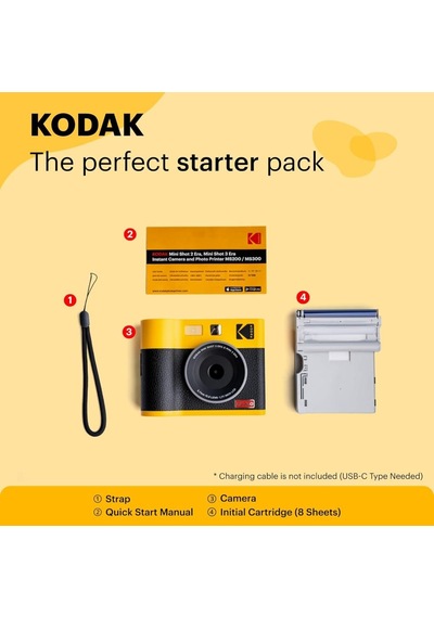 Kodak Mini Shot 3 Era Siyah Instant Fotoğraf Makinesi (Outlet)