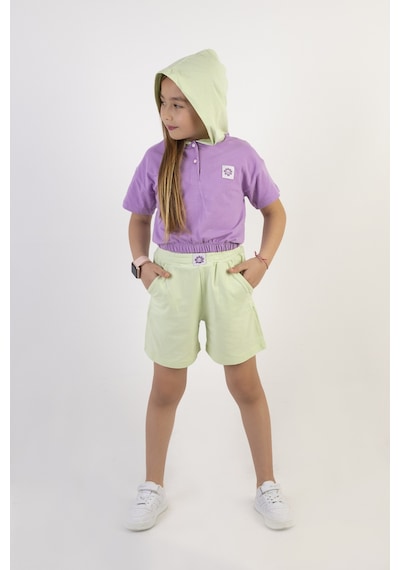 Harika Kids Kız Çocuk Kapşonlu Şortlu Alt-üst Takım 001 Harika Kids Kız Çocuk Kapşonlu Şortlu Alt-üst Takım 001