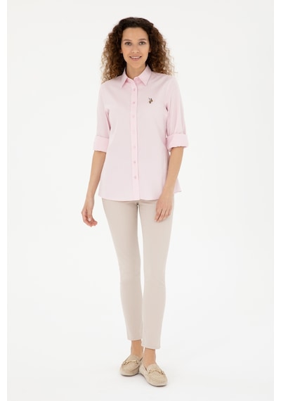 U.s. Polo Assn. Kadın Pembe Gömlek Basic 50283987-vr041 Pembe