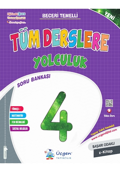 Üçgen 4. Sınıf Süper Üçlü - Tüm Derslere Yolculuk + Problemler + Oku Anla + Hediye Sosyal Çalışma Yapr