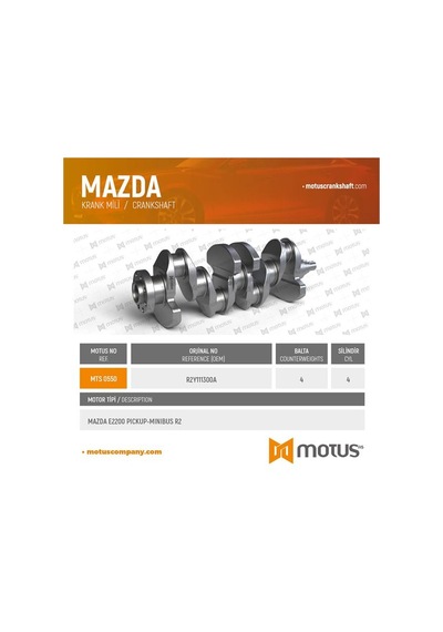 Motus 550 Krank Mılı Besta 2200 Mazda E2200