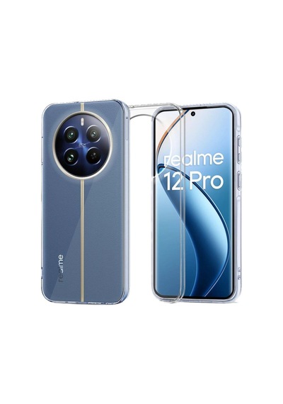 Realme 12 Pro Plus Kılıf Lüx Şeffaf Silikon -