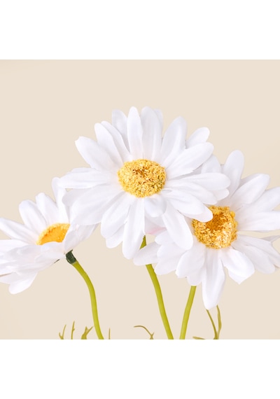 Deco Papatya Yapay Dal Çiçek - Beyaz - 47 Cm Çok Renkli