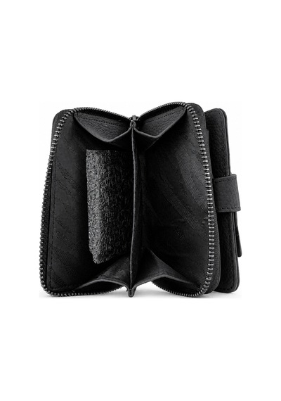 Alphaclub Bag Kadın Çok Bölmeli Kartlıklı Çıtçıt Kapamalı Cüzdan Siyah