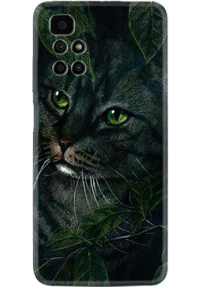 Xiaomi Redmi 10 2022 Kilif Resimli Silikon Flowers Cat 1345 536466138