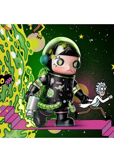 Pop Mart Mega Space Molly %400 Rick And Morty Figürü, Özel Tasarım Koleksiyonluk Sanat Oyuncağı Karakter Figürü