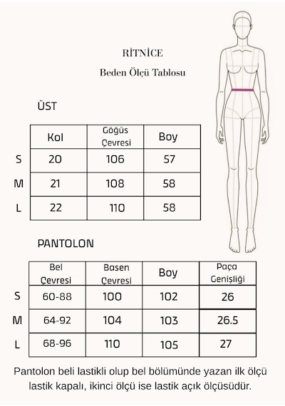 Ritnice Kadın Elix Modal Touch Bisiklet Yaka Bel Lastikli Cepli Ekru Alt Üst Takım