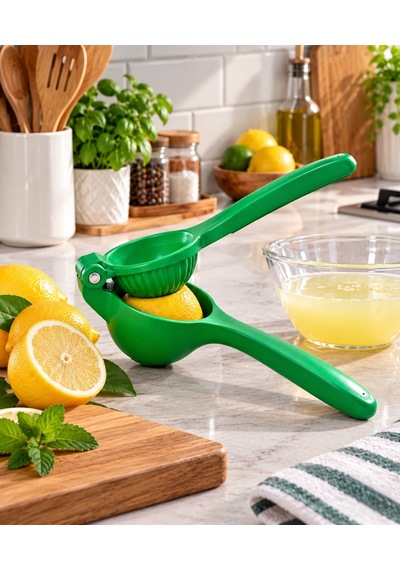 Tasarım Döküm Limon Sıkacağı Yeşil - Dayanıklı Narenciye Sıkacağı Renkli