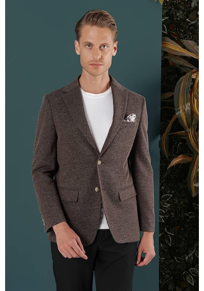 Efor C 653 Slim Fit Kahve Spor Ceket Kahverengi