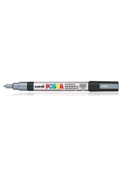 Tahtakalehobi Uni Posca Pc-3M Boyama Markörü 0.9-1.3 Mm Metalik Gümüş