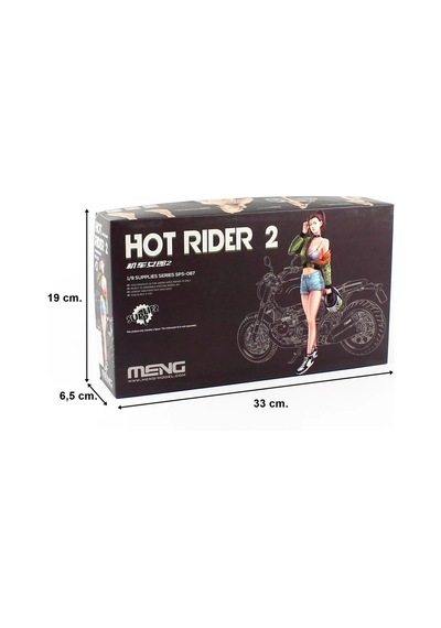 1/9 Resın Motorsiklet Yarışcısı Kız Figürü, Meng Sps087