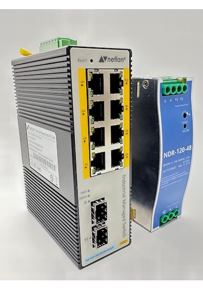 Endüstriyel Poe Switch Harici Adaptör Dahil