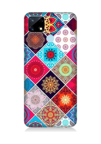 Realme 7i Uyumlu Silikon Kılıf Pitikare Mandala Desenler