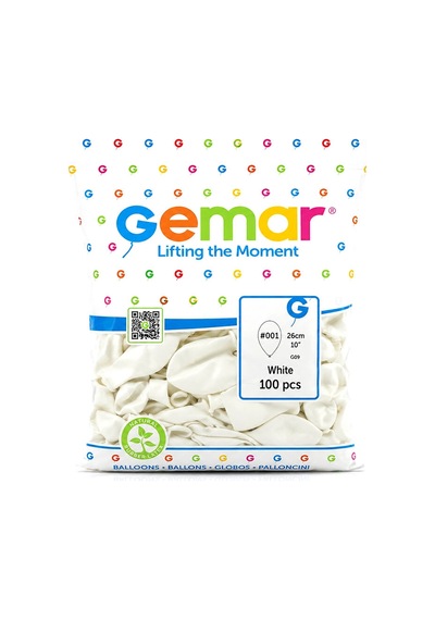 İç Mekan - Beyaz Balon 10 Inc - 26cm - 100pcs 5468 Çok Renkli