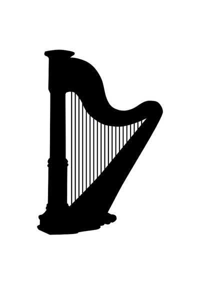 Arg Müzik Aleti Folyo Sticker 20cm Uzunluk Siyah