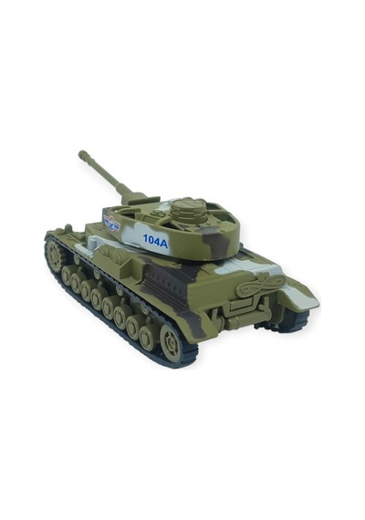 Kamuflajlı Askeri Tank Oyuncak - Gerçekçi Detaylı Model Savaş Tankı - Koyu Kahverengi