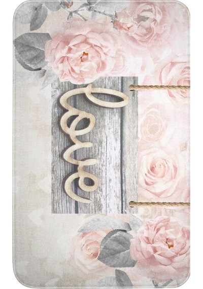 Rovigo Home Baskılı Kaymaz Taban 2 Li Banyo Paspas Takım Rvg5056-100X60-60X50 Çok Renkli