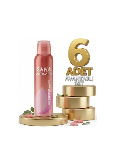 Safia Doğal Kadın Deodorant Taze Esinti 6x150 Ml