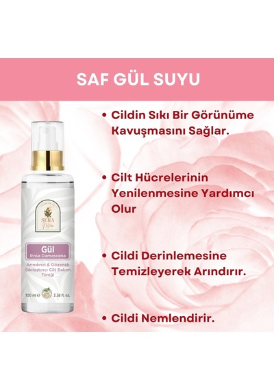 Sera Natura Gül Suyu İçerikli Arındırıcı ve Gözenek Sıkılaştırıcı Tonik 100 ML