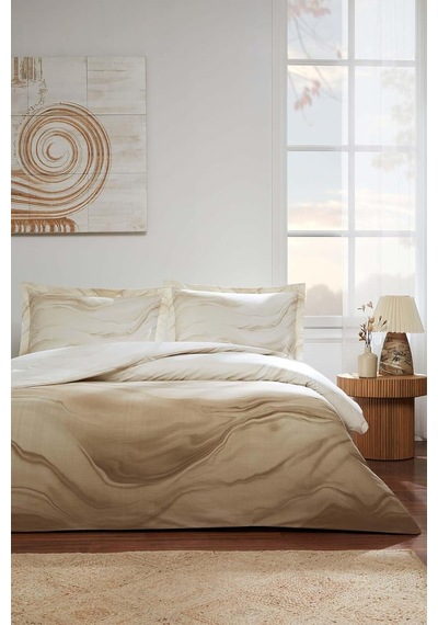 Özdilek Opal Waves Çift Kişilik Nevresim Takımı Krem 200x220 Cm%100 Pamuk, 3109 Çok Renkli