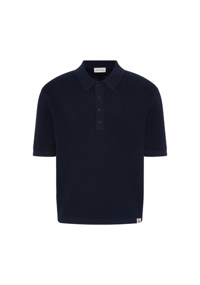 Calvin Klein Ss Cotton Waffle Pol-16162 Mavi