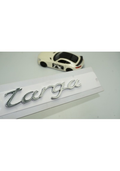 Dk Porsche Targa Bagaj 3m 3d Gümüş Krom Abs Yazı Logo Amblem